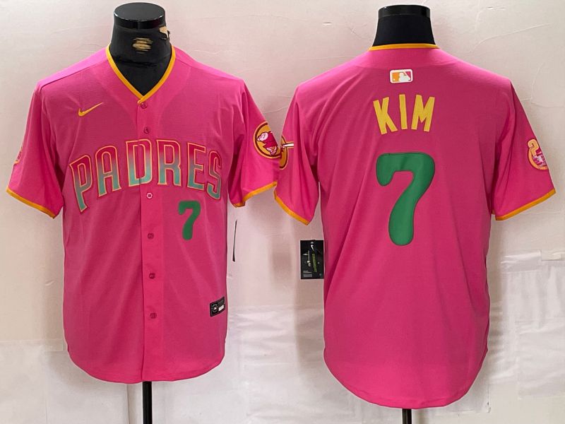 Men San Diego Padres #7 Kim Pink Jointly 2024 Nike MLB Jersey style 14